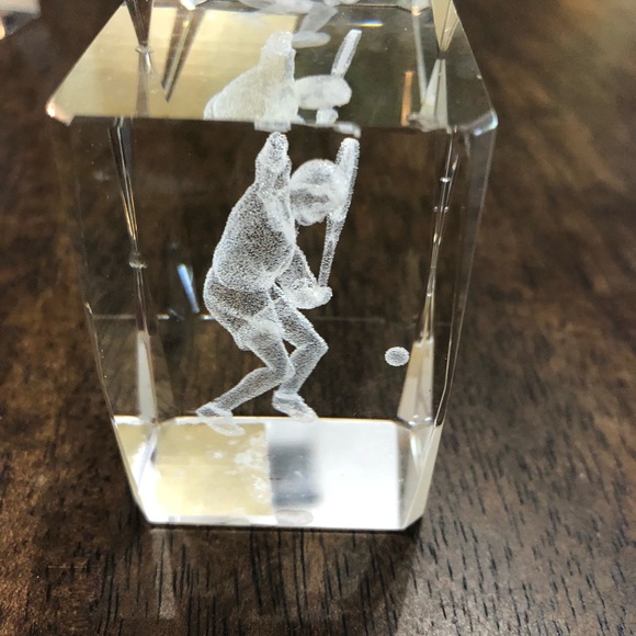 3D Laser Etched Tennis Player Paperweights - Picture 10 of 12